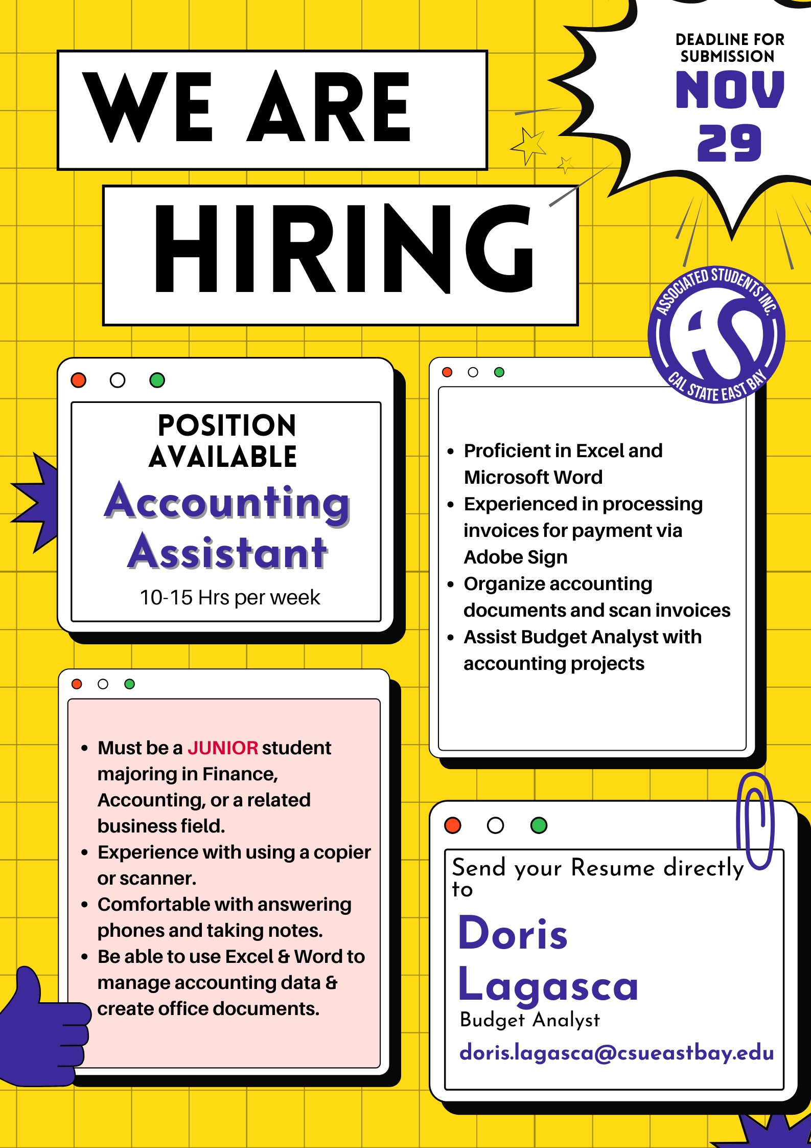 Accounting Assistant ASI posting