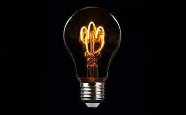 Lightning bulb illuminated