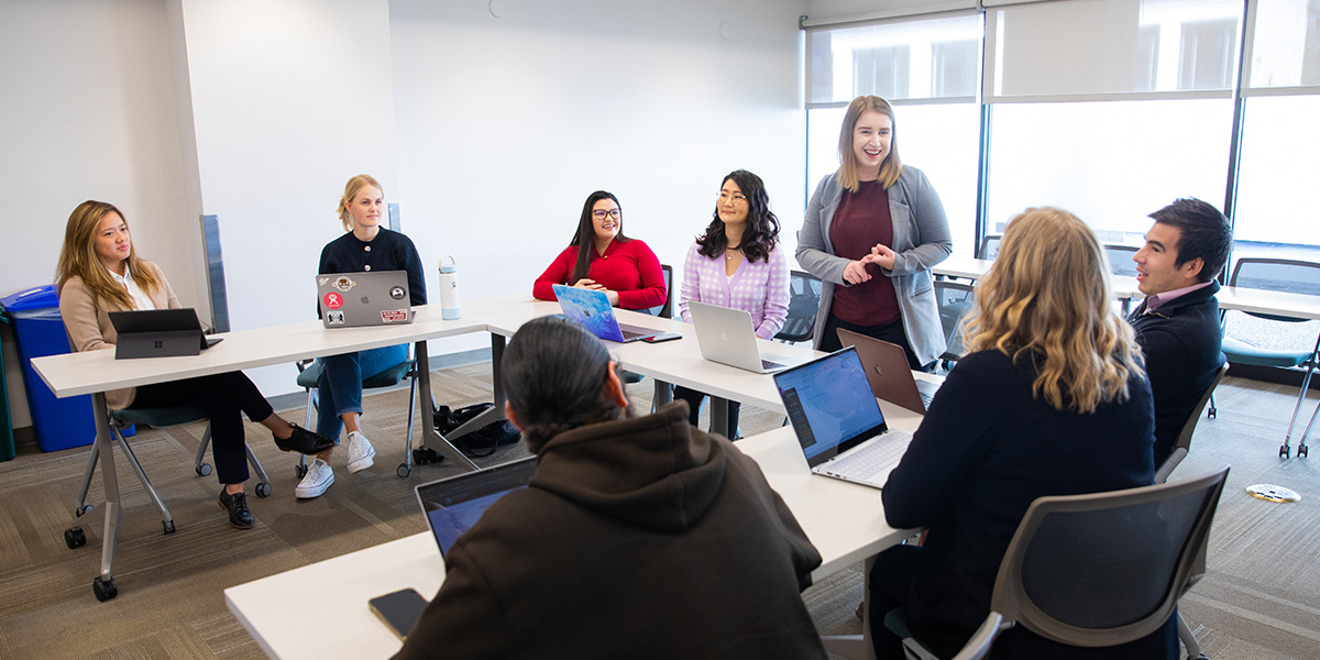 Graduate students in a business course