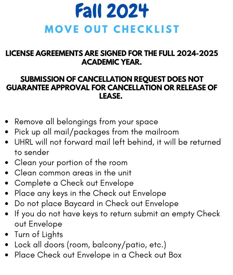 Move Out Checklist