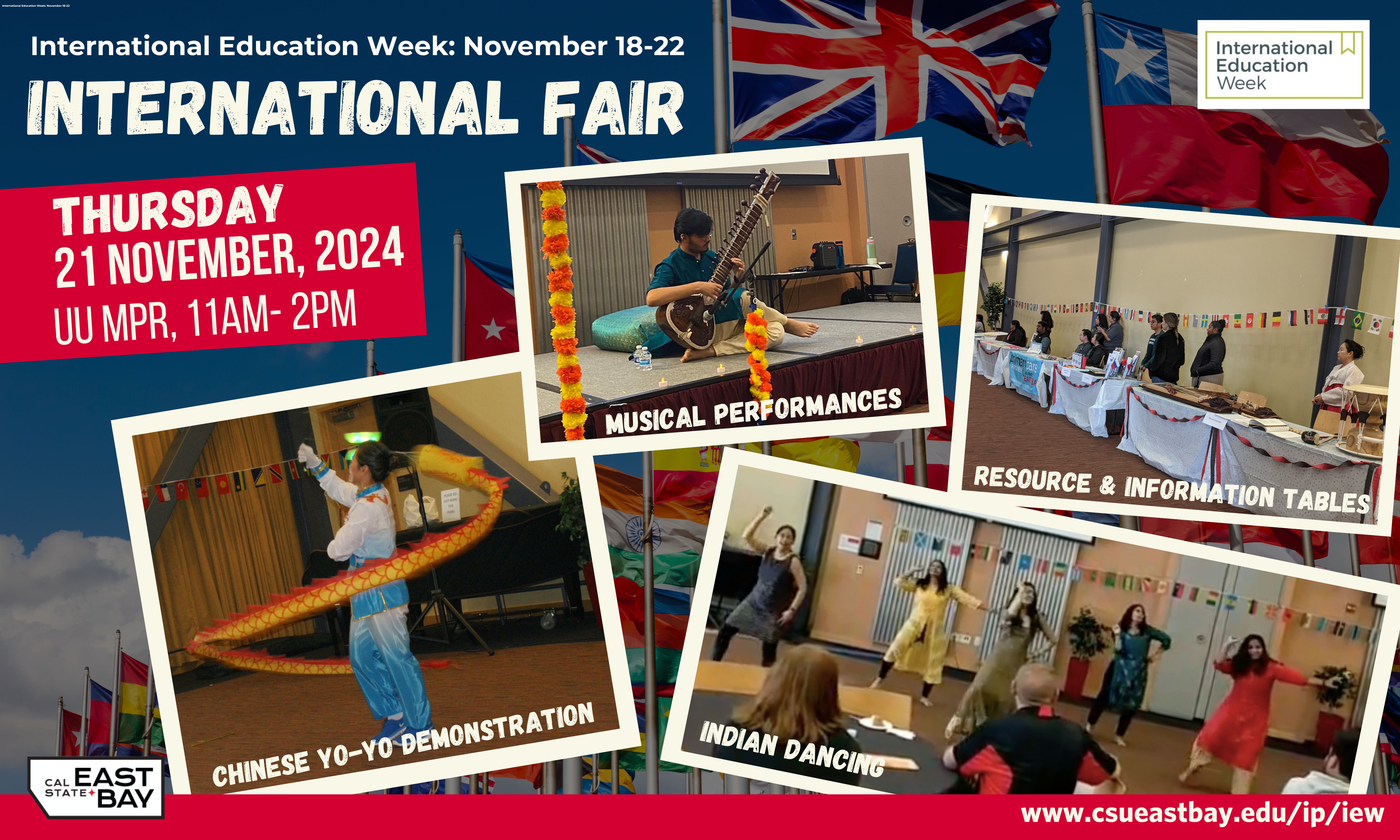 Promotional post for International Fair with pictures from prior events