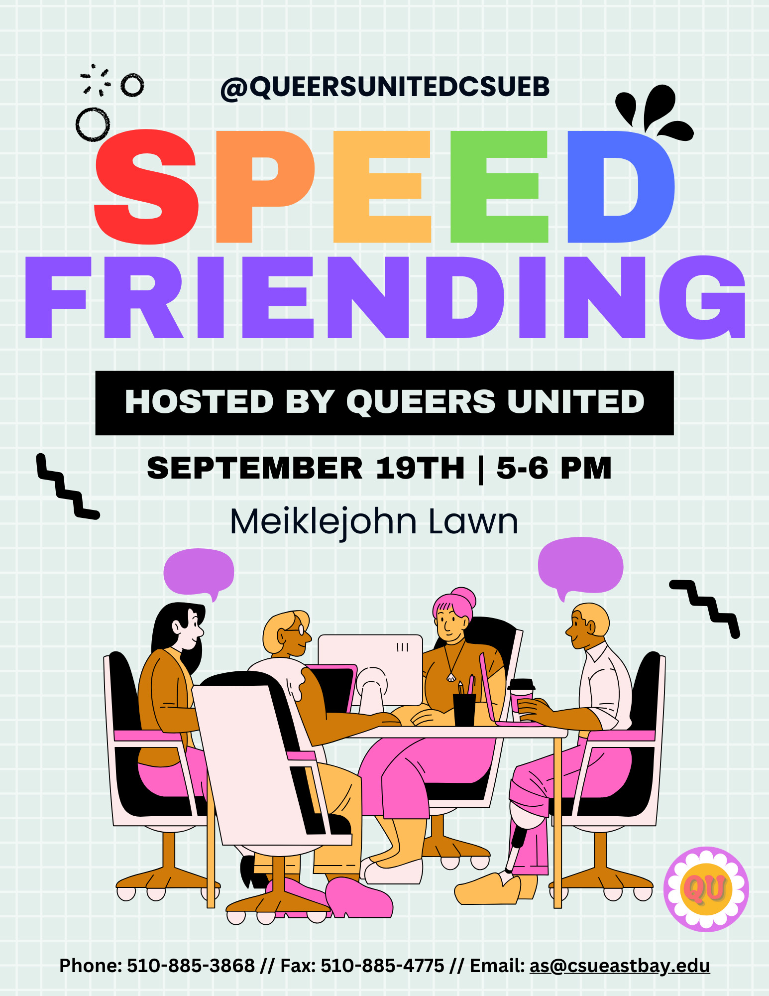 Queers United Speed Friending flyer