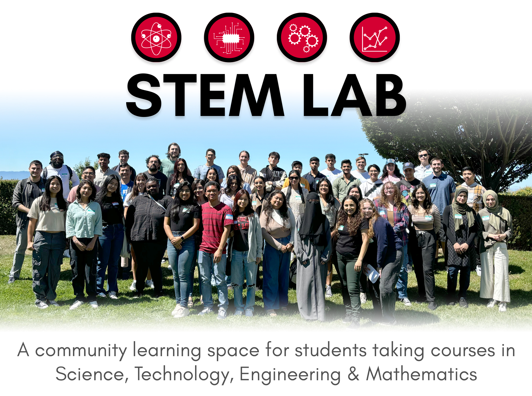 Group photo of STEM LAB Learning Assistants Fall 2024.