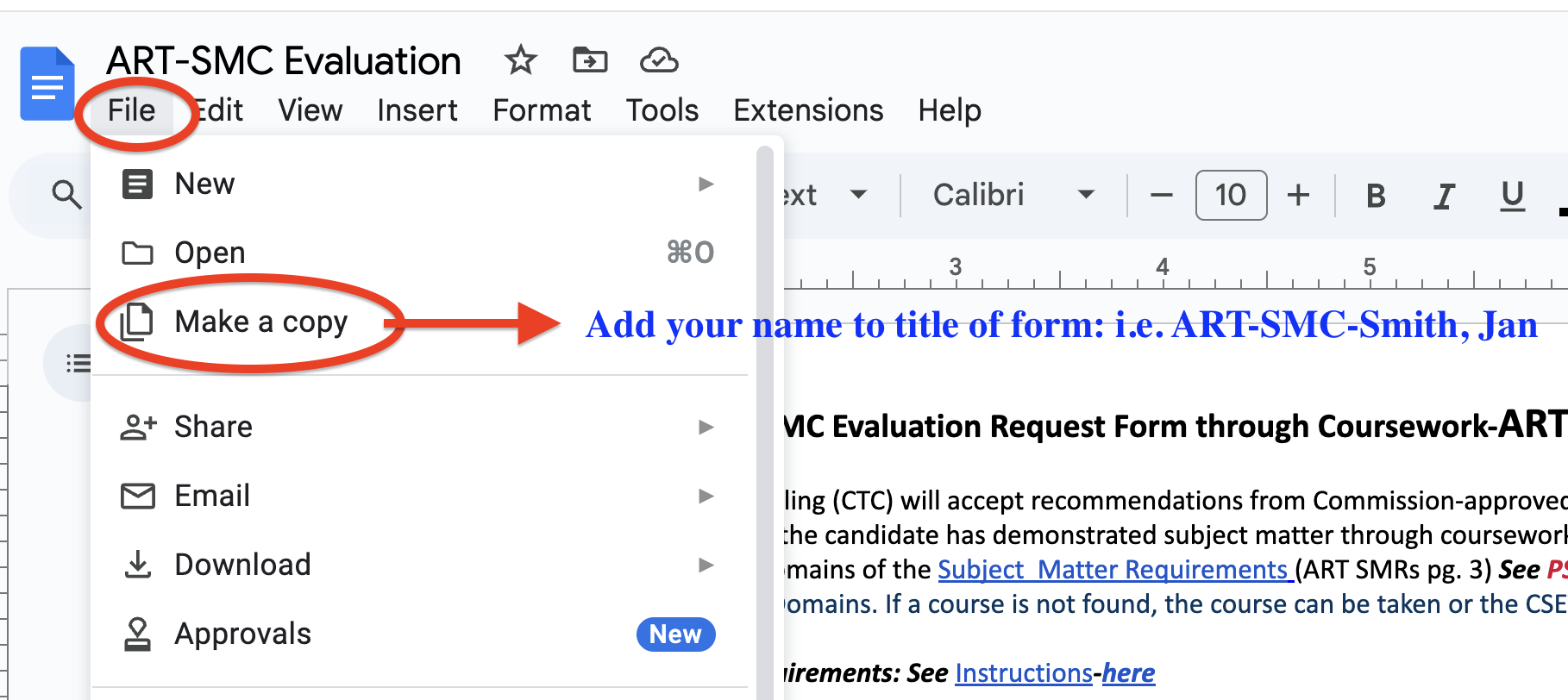 SMC google form instructions 1